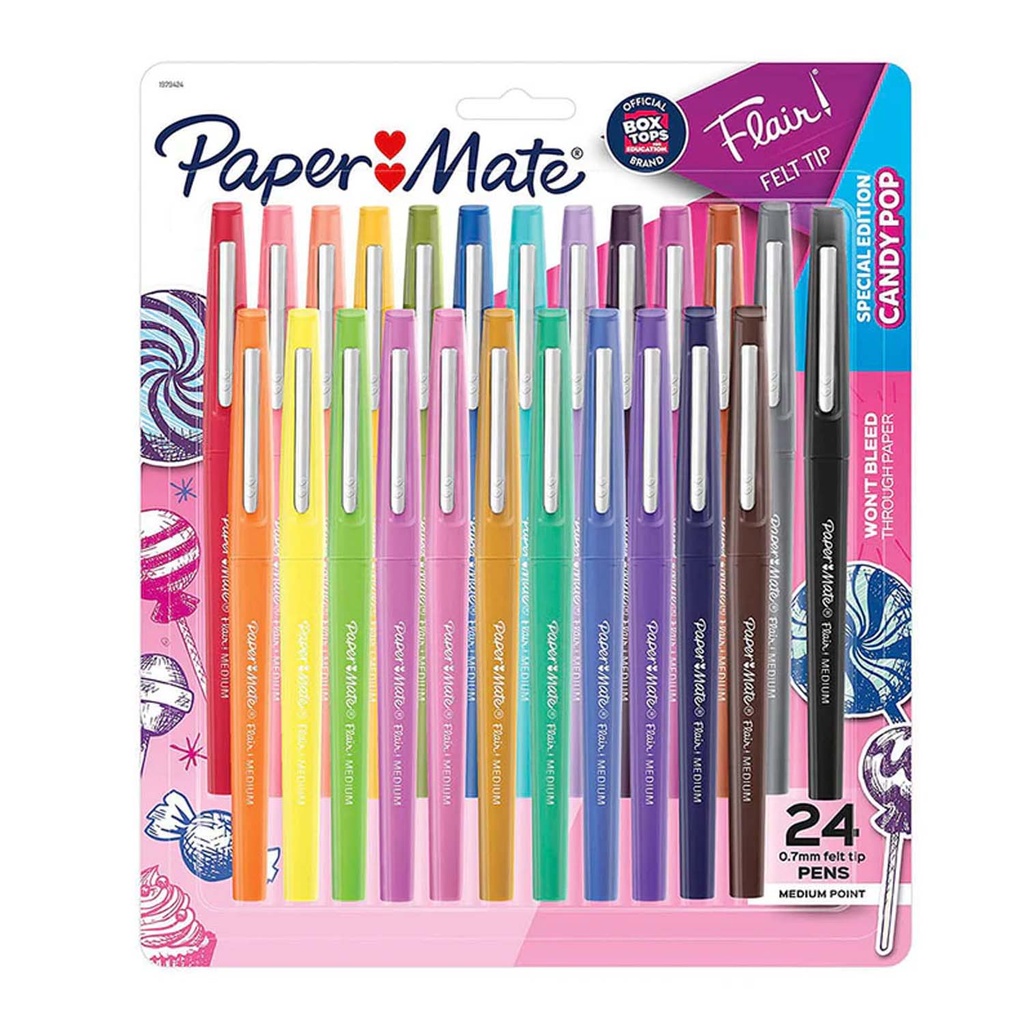 Set 24 Bolígrafos Flair Candy Pop Paper Mate