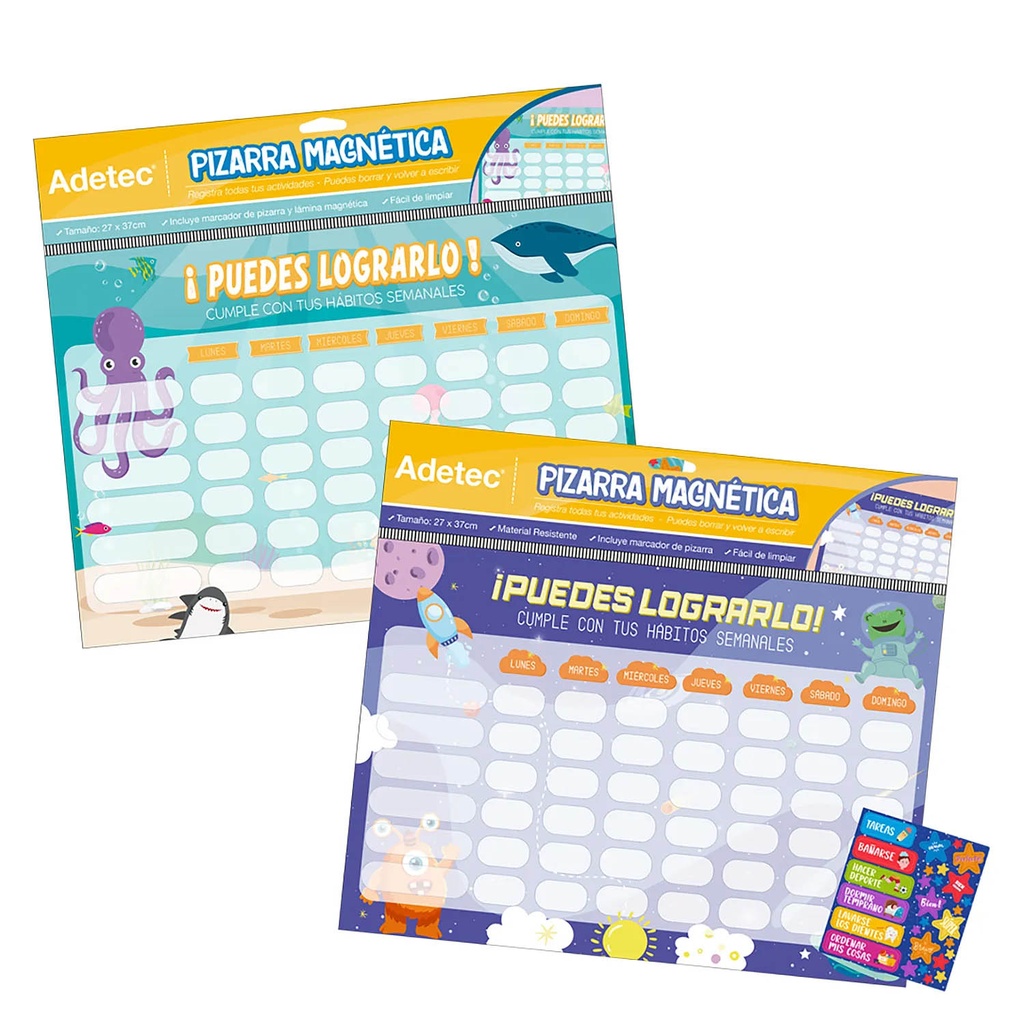 Pizarra Magnética Planner Adetec Diseño Infantil