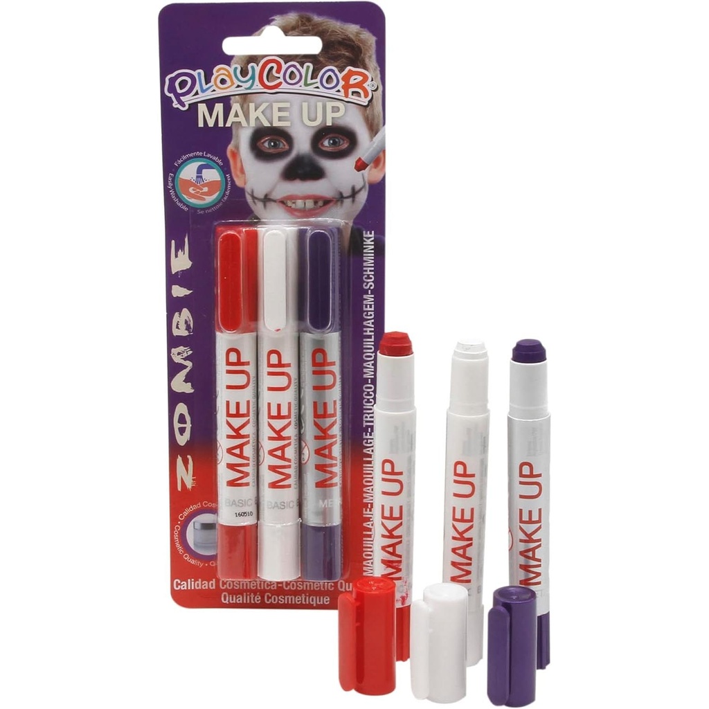 Maquillaje Temático Zombie Instant 3 Colores