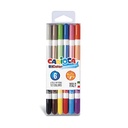 Plumones Bi-Color Carioca 6/12 Colores