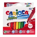 Plumones Jumbo Carioca 12 Colores
