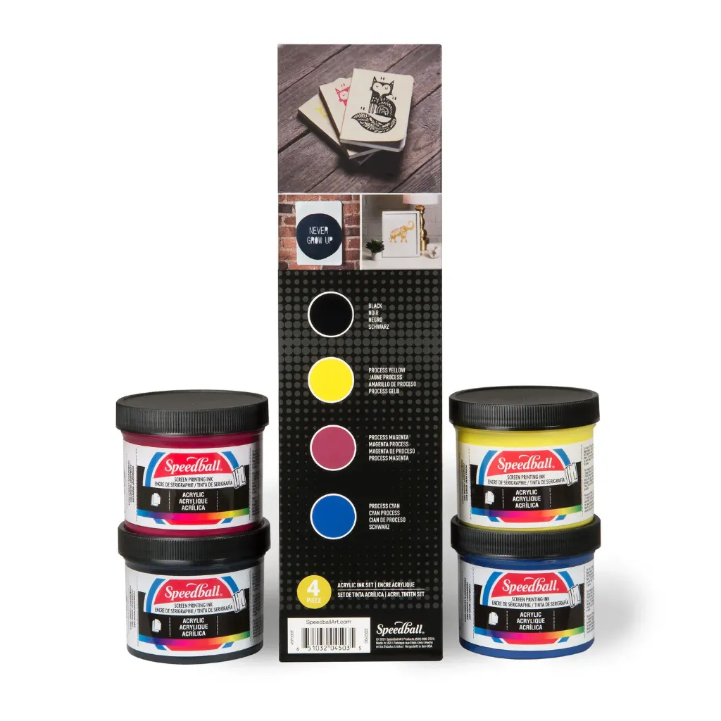 Set de 4 pinturas serigráficas 120ml CMYK Process Speedball