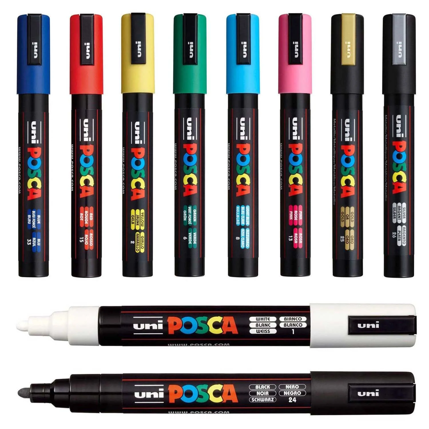 [PC5M-916131] Marcador Pintura Acrílica 5M Uni Posca (1.8mm-2.5mm) (Rojo)