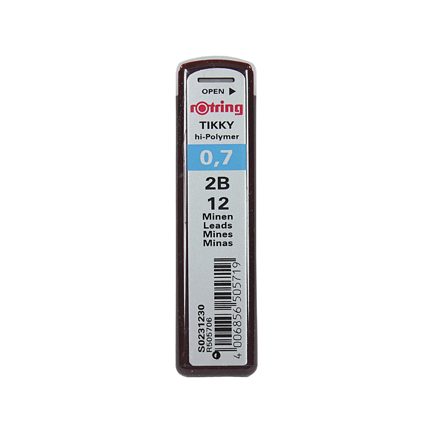 Minas Grafito Rotring Variados Grosores y Densidades 0.7 (12u)