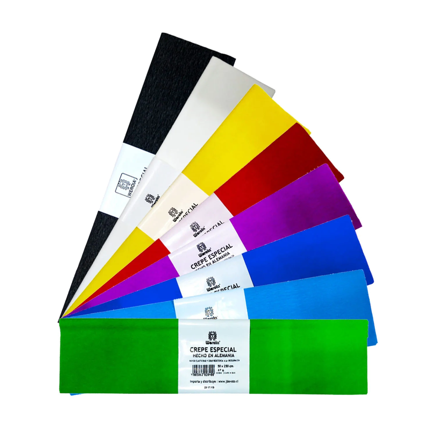 [#899] Papel Crepe Werola Importado 50x250cm (Negro)