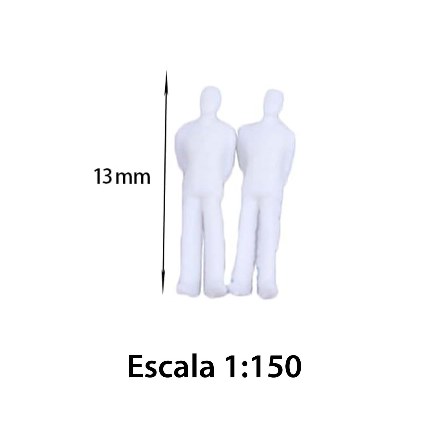 Figuras a escala. Variados tamaños y colores