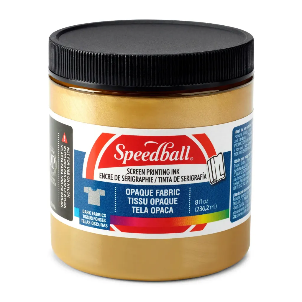 [4808] Pintura Serigráfica para TELAS OSCURAS Speedball 236ml (Oro)