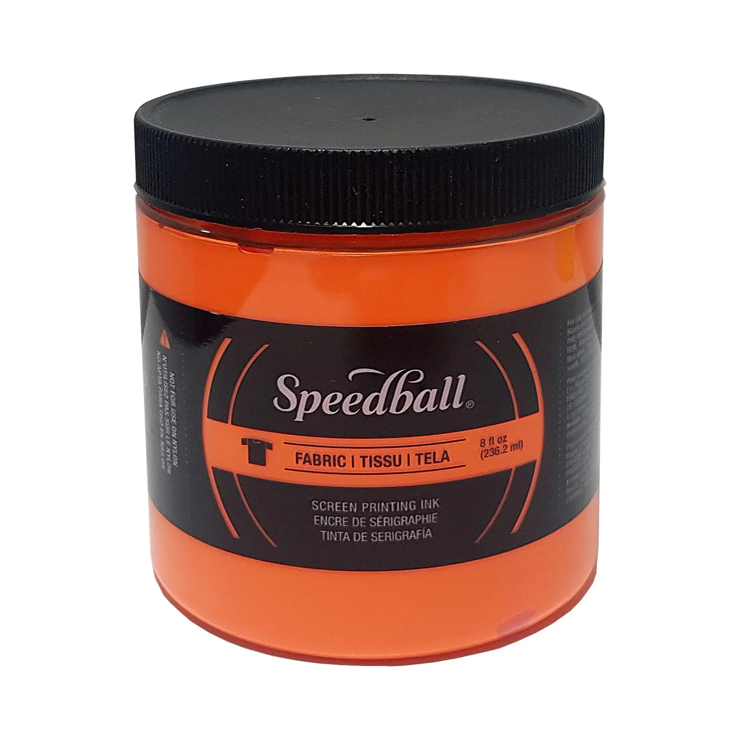 [4691] Pintura Serigráfica para TELAS Speedball  236ml Fluorescente (Naranja Fluorescente)