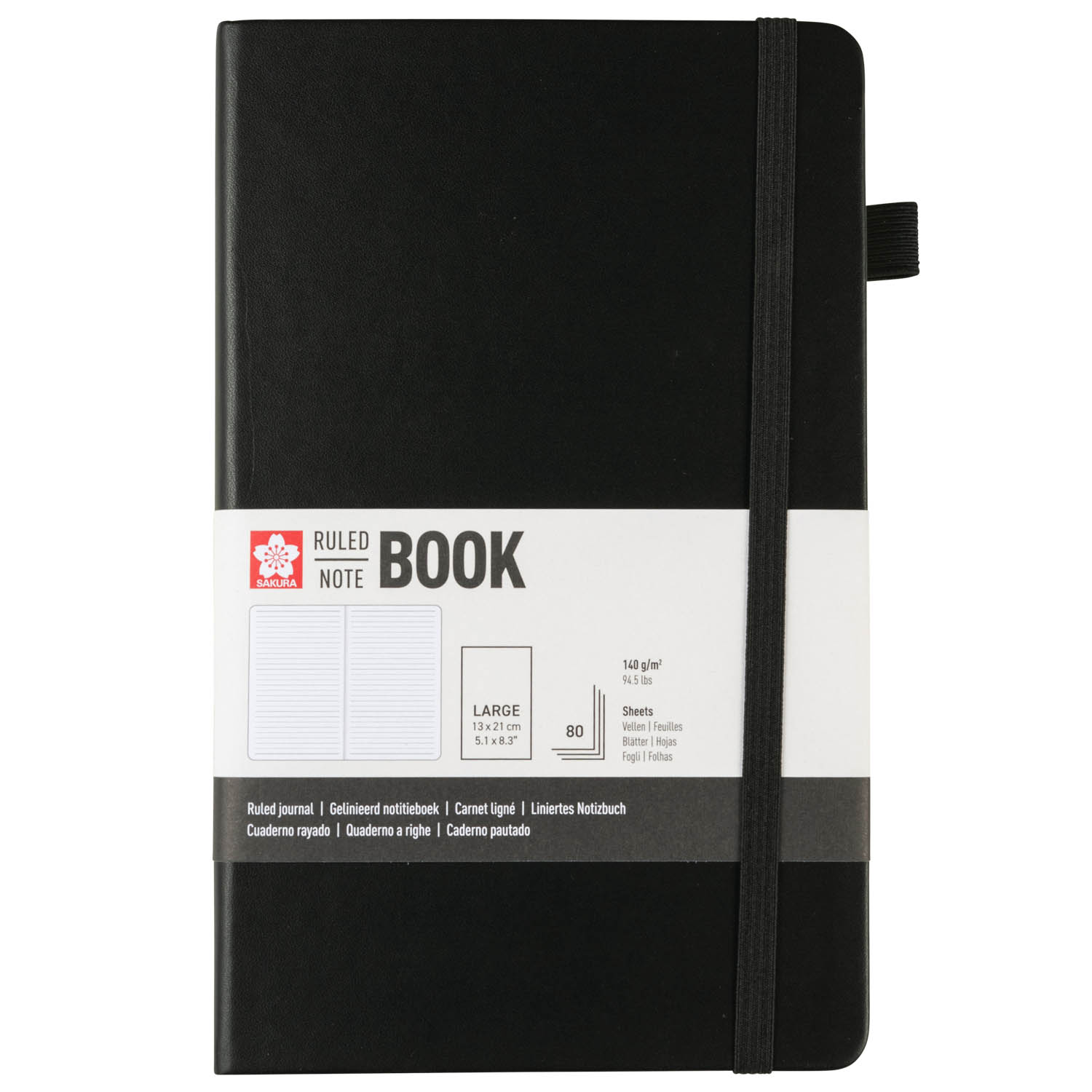 Libreta Sakura Hoja Crema con Lineas 13x21cm