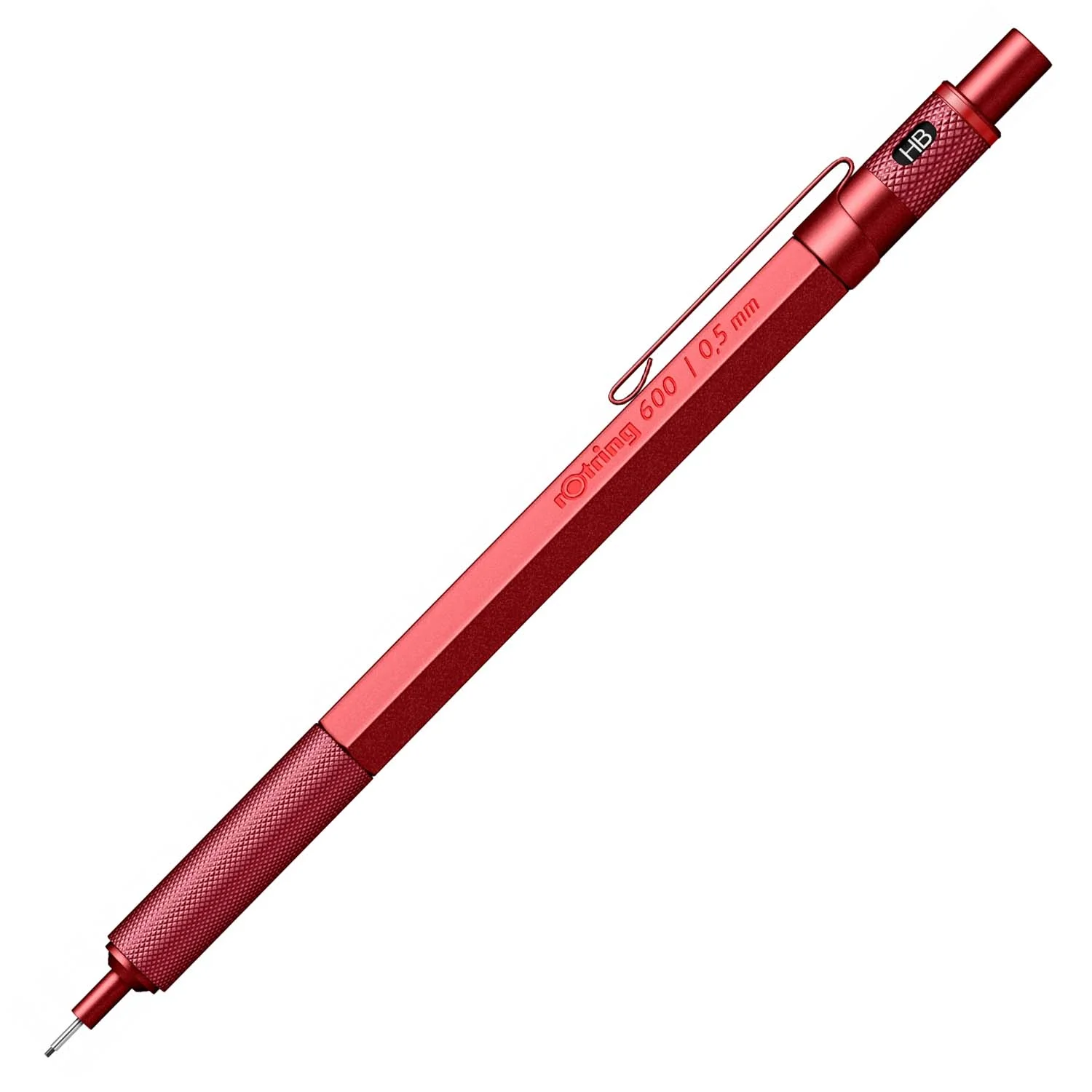 [2114264] Portamina Metálico Rotring 600 Punta 0.5mm (Rojo)