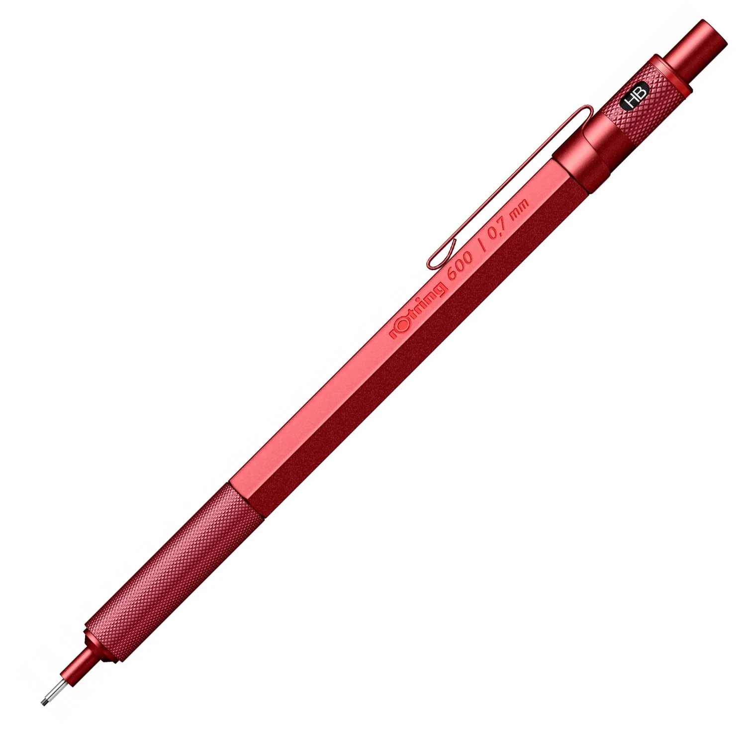 [2114265] Portamina metálico Rotring 600 Punta 0.7mm (Rojo)