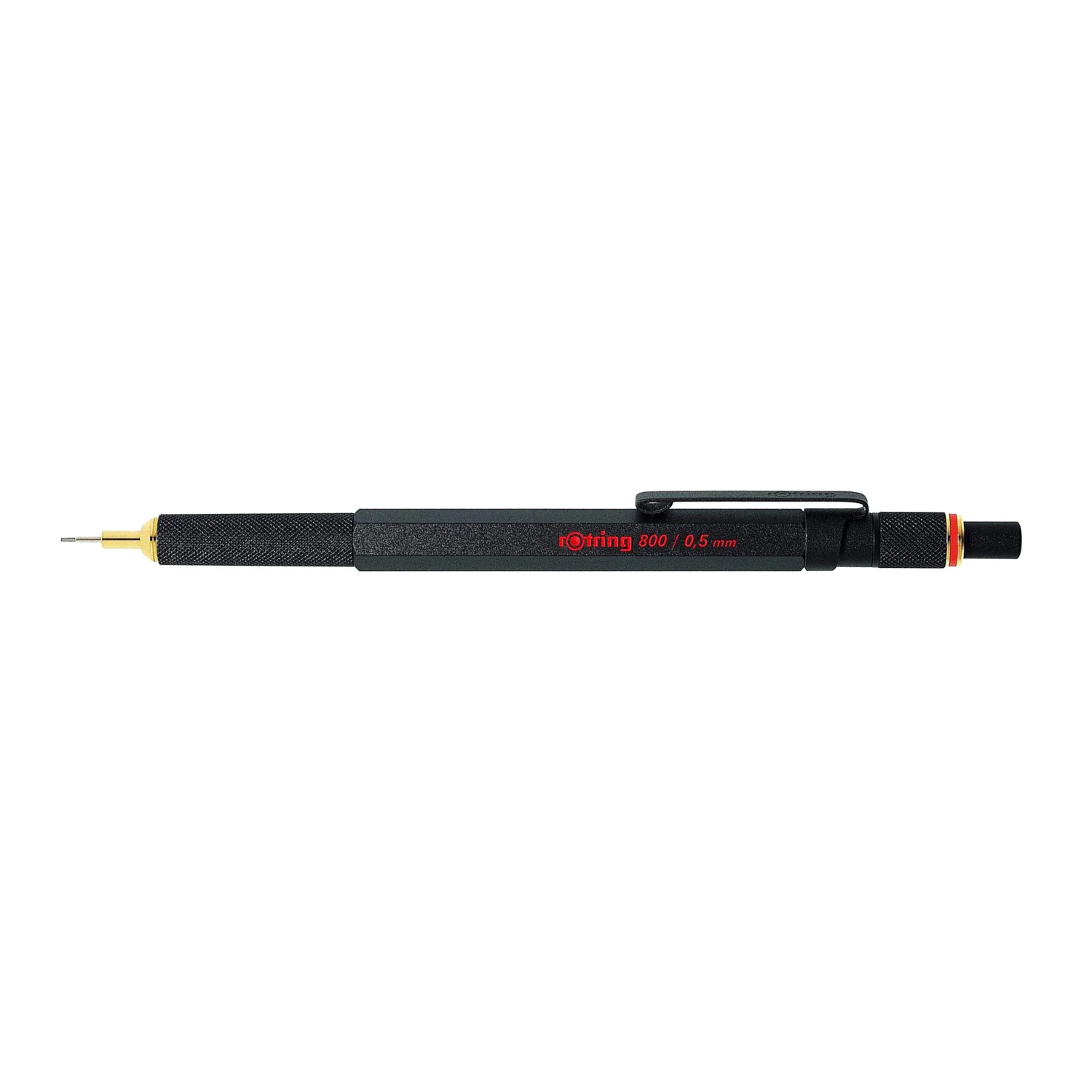 [1904447] Portamina Metálico Rotring 800 Punta 0.5mm (Negro)