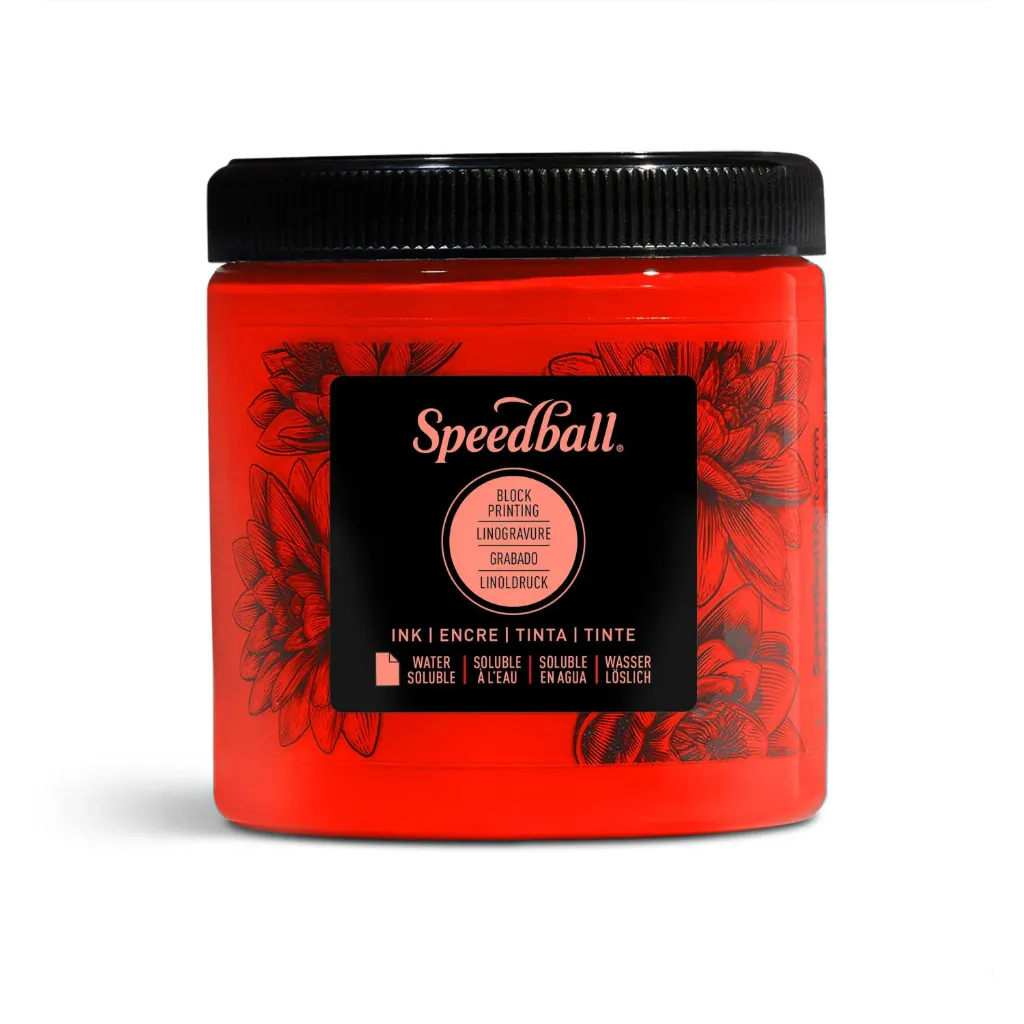 [3801] Tinta para Grabados Speedball 236ml Acrílica (Rojo)