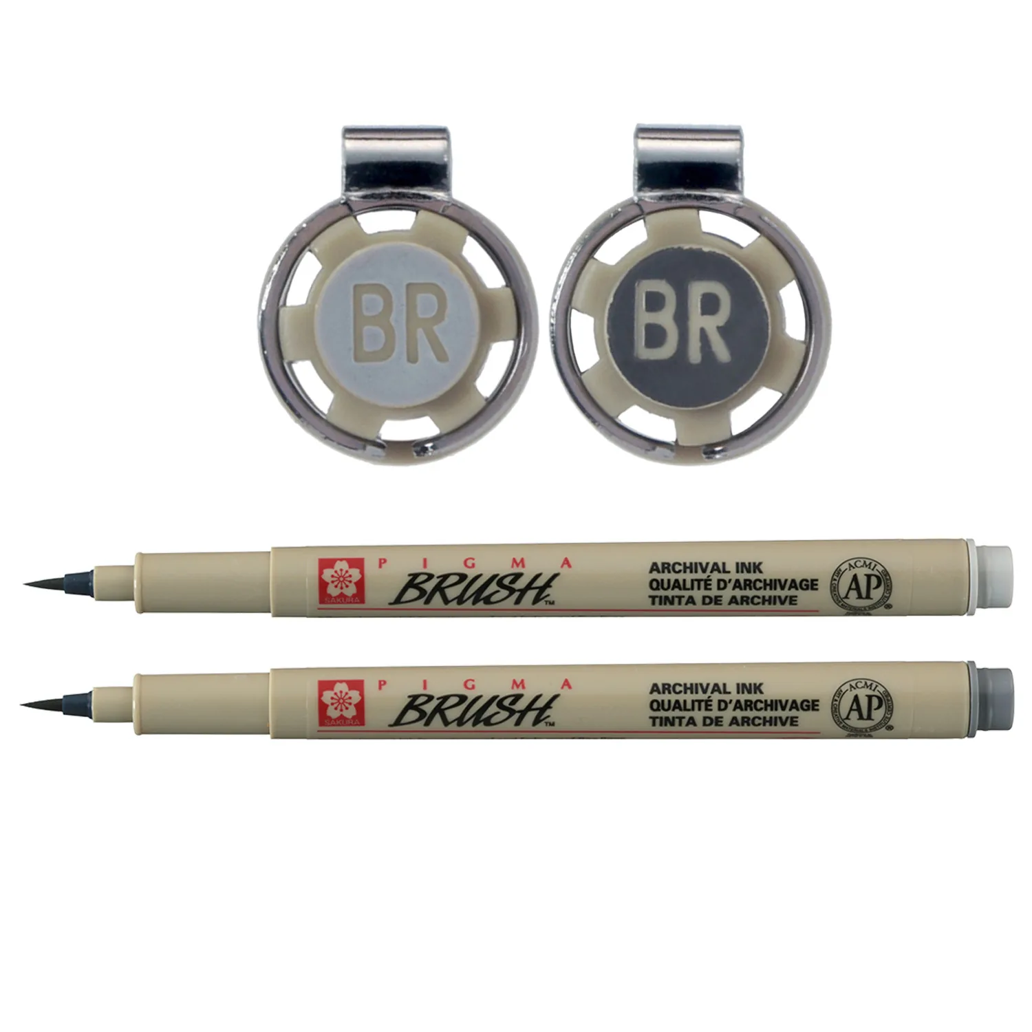 [XSDK-BR#44] Tiralínea Pigma Brush Sakura Grises (Gris Frio)