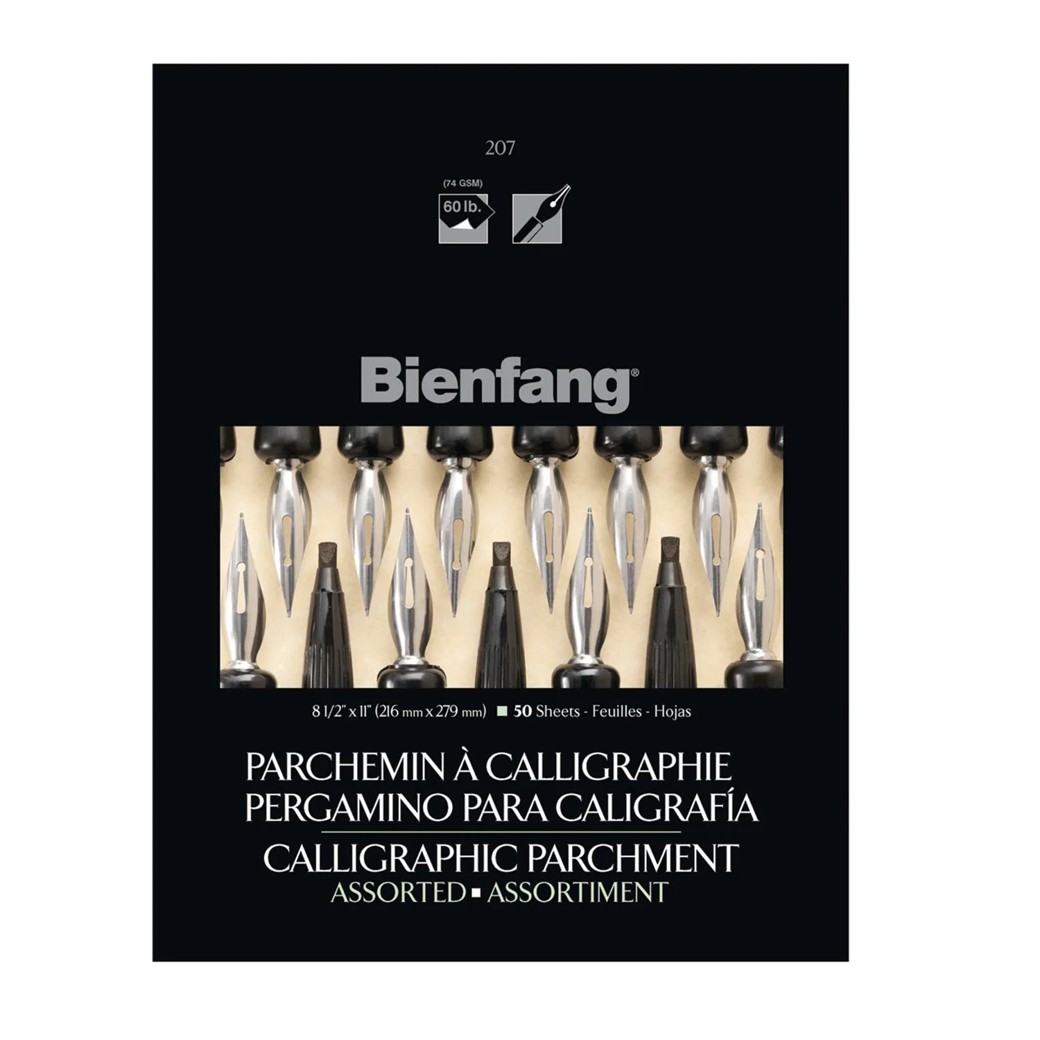 [R400127] Block Bienfang Papel Pergamino Caligrafía 21.6x27.9cm 74gr. 50hj (Blanco)