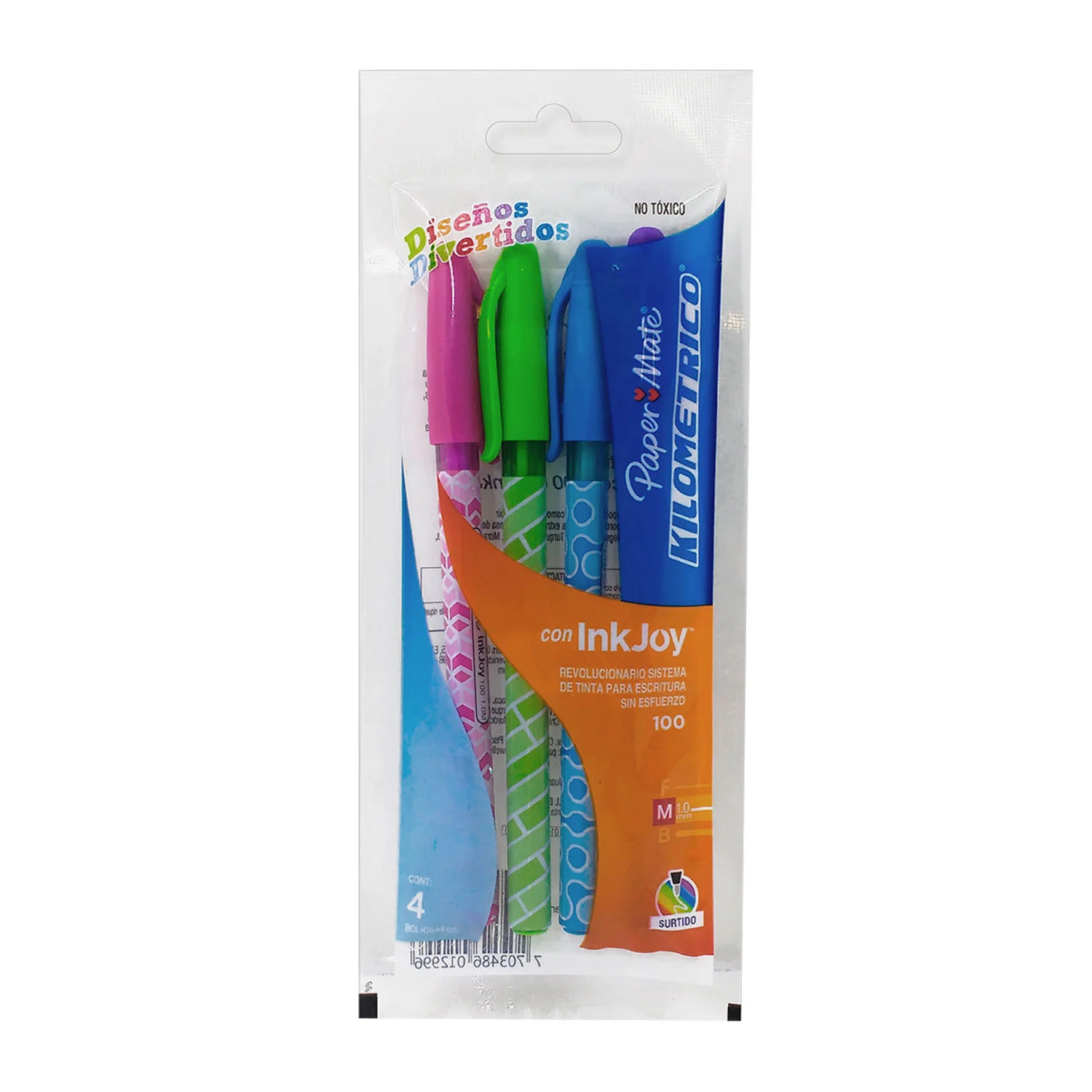 Bolígrafo InkJoy punta media 1.0mm wraps 4 colores secundarios