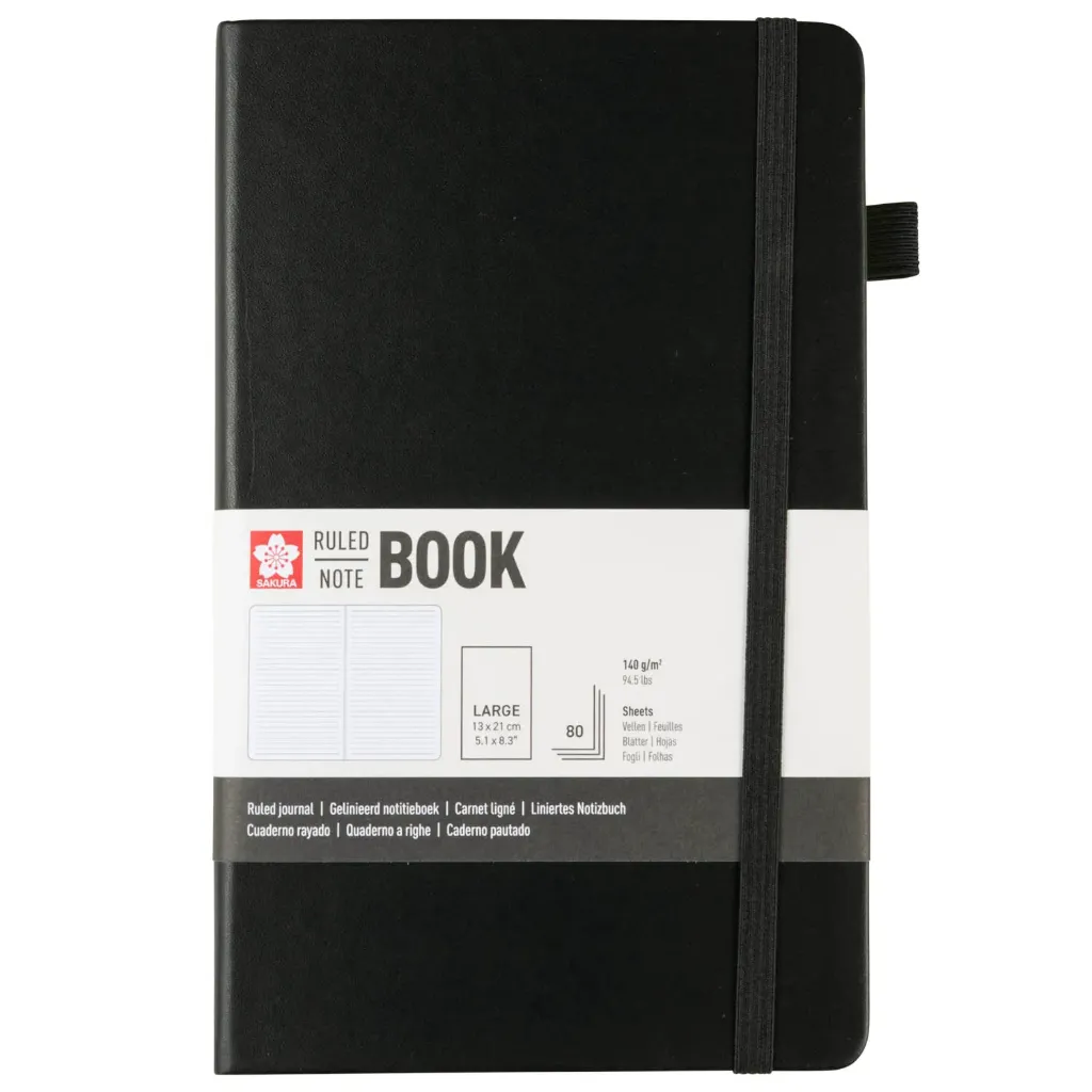 Libreta Sketchbook Sakura Hoja Crema con Lineas 13x21cm