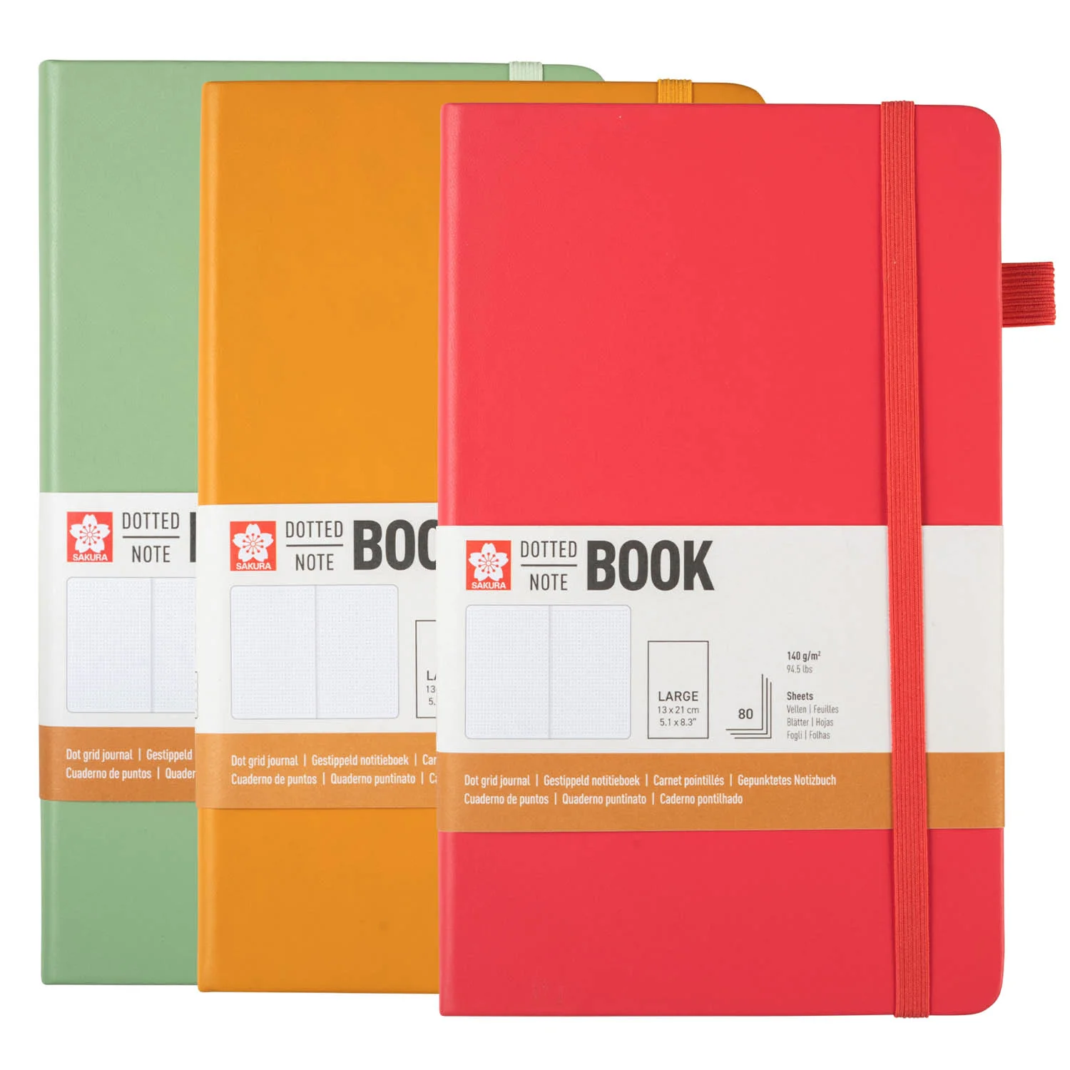 [94167203] Libreta Sketchbook Sakura Hoja Crema con Puntos 13x21cm (Rosa Cerezo)