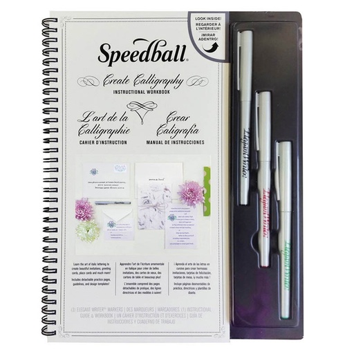 Libro Instructivo para Caligrafia + 3 plumones Speedball