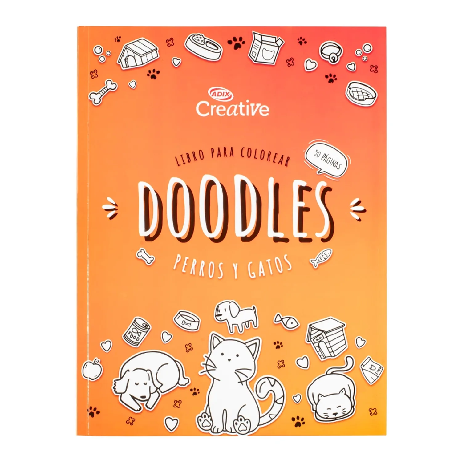 [C201047] Libro para Colorear Doodles Perro/Gato Adix