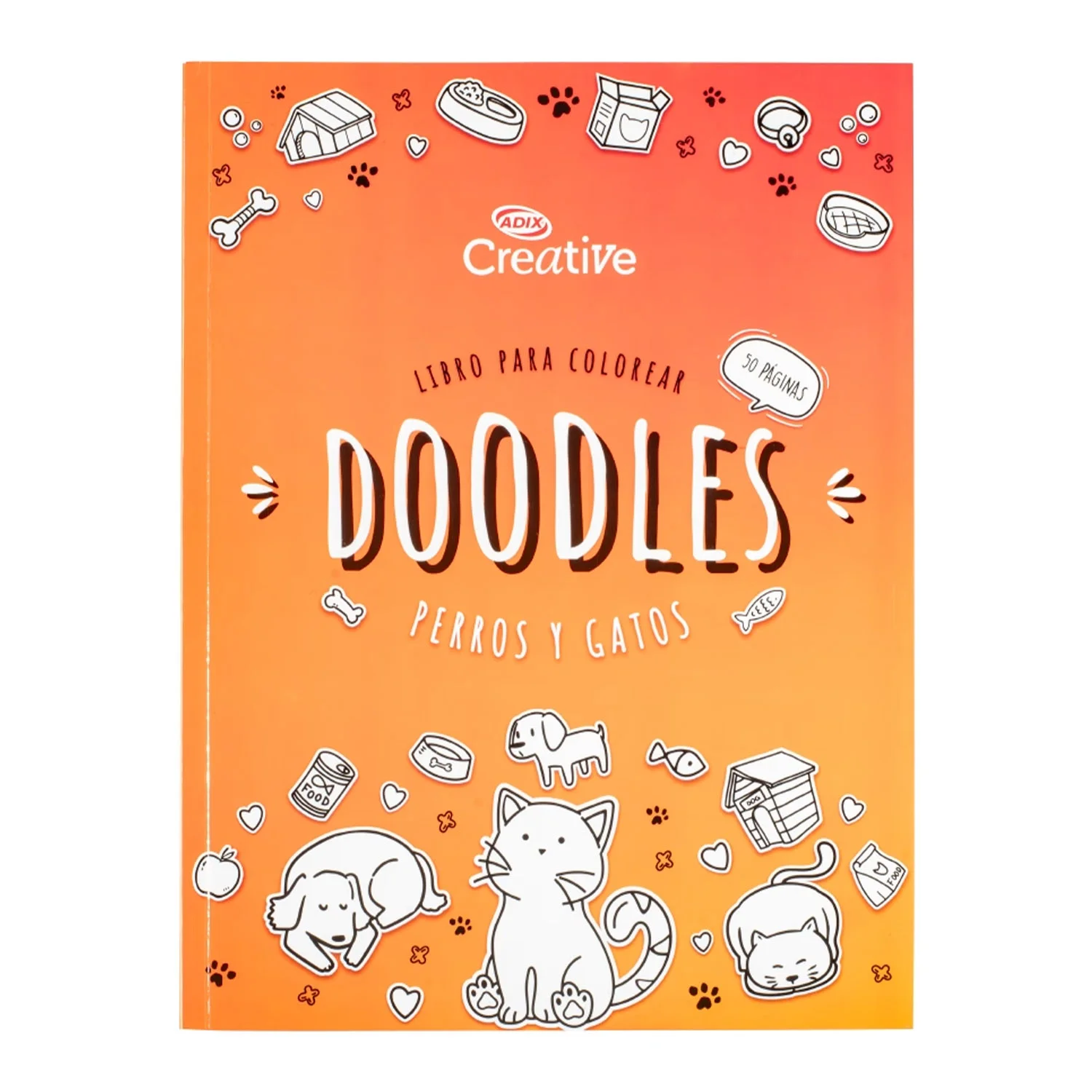 [C201047] Libro para Colorear Doodles Perro/Gato Adix