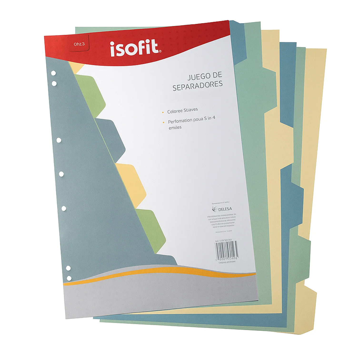 Separador De Hojas Isofit Tamaño Carta 6 Posiciones