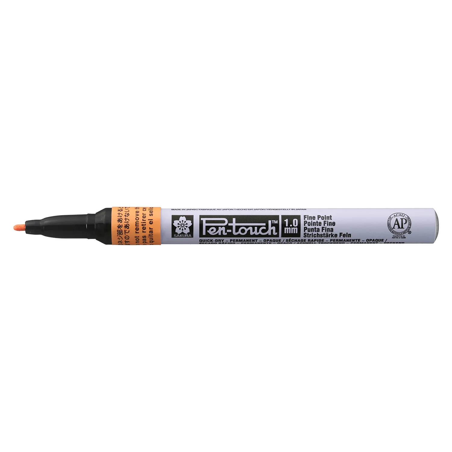 [XPMKA#305] Marcador Permanente Pen Touch Sakura Fino 1.0mm (Naranja Fluorescente)