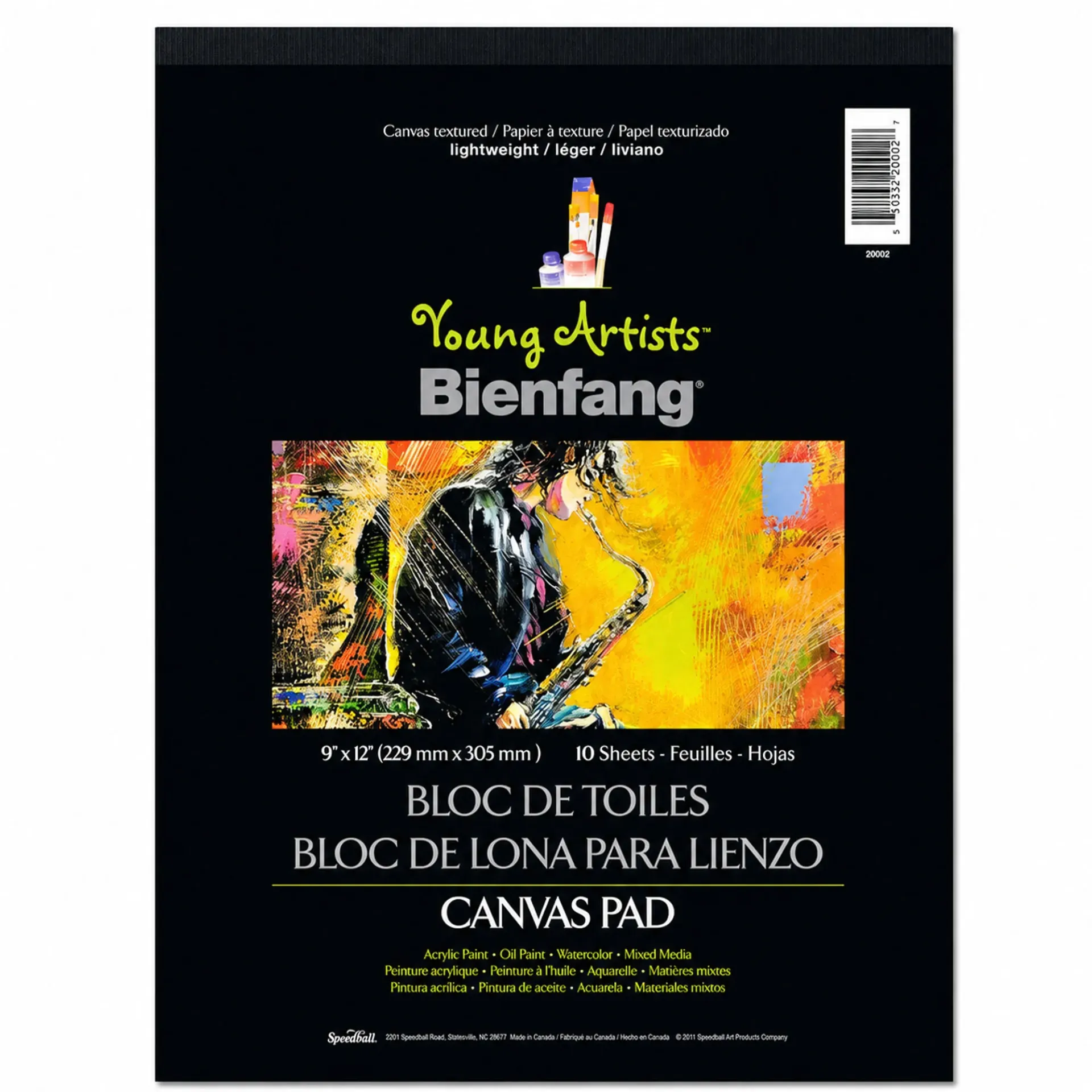 Block Bienfang Canvas Tipo Lienzo 22x30cm 224gr 10hj