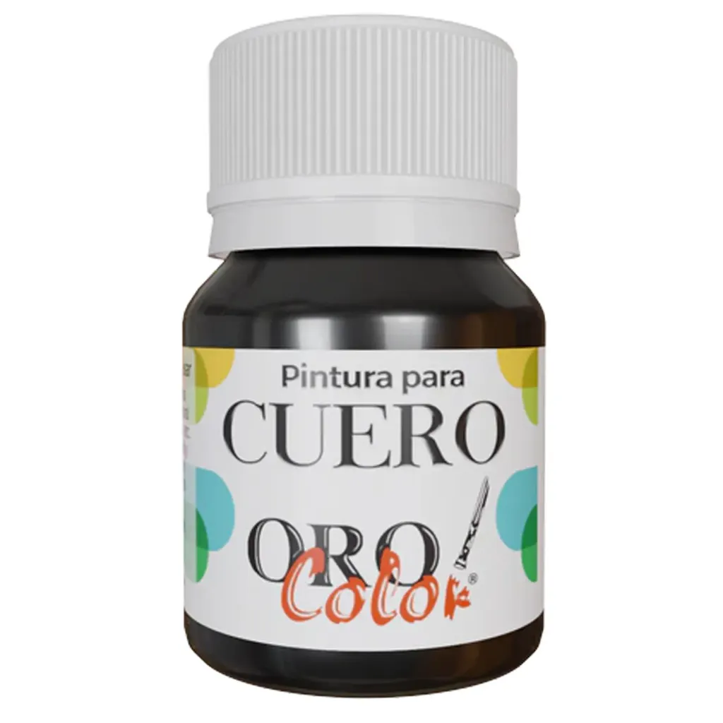 [CU-643] Pintura para Cuero Orocolor 60ml (Negro)