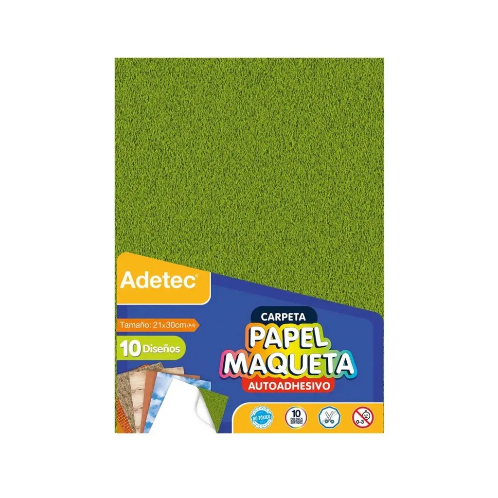 Papel Maqueta Autoadhesivo Adetec A4 10 Hojas