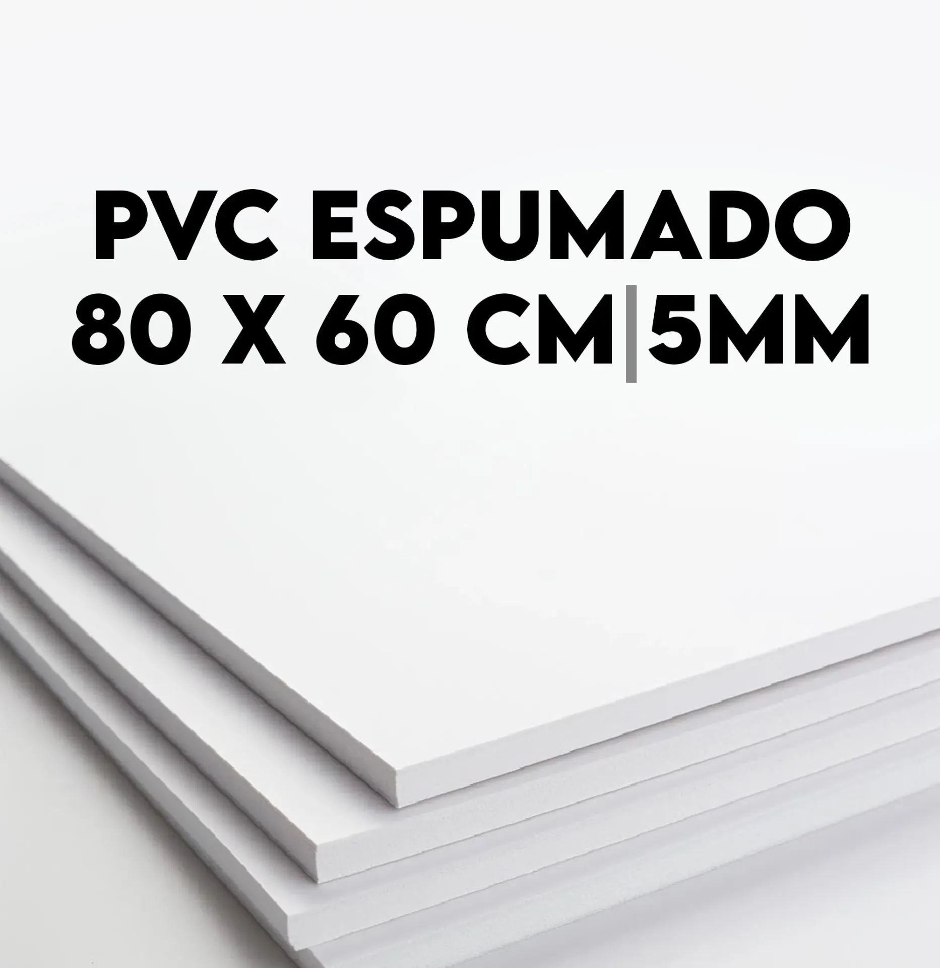Plancha de PVC Espumado 80x60cm 5mm