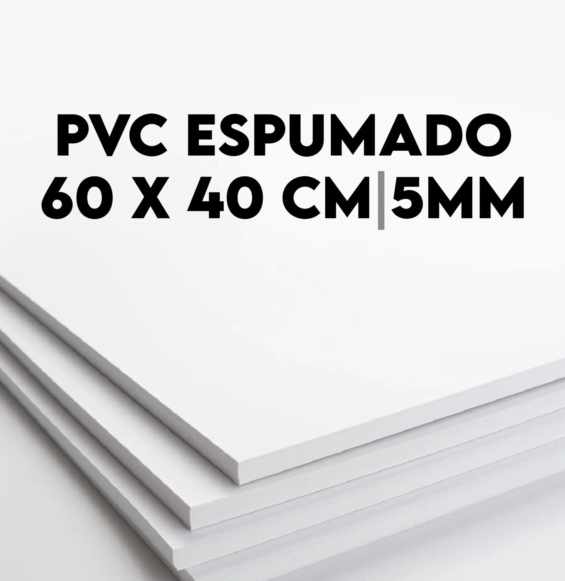 Plancha de PVC Espumado 60x40cm 5mm