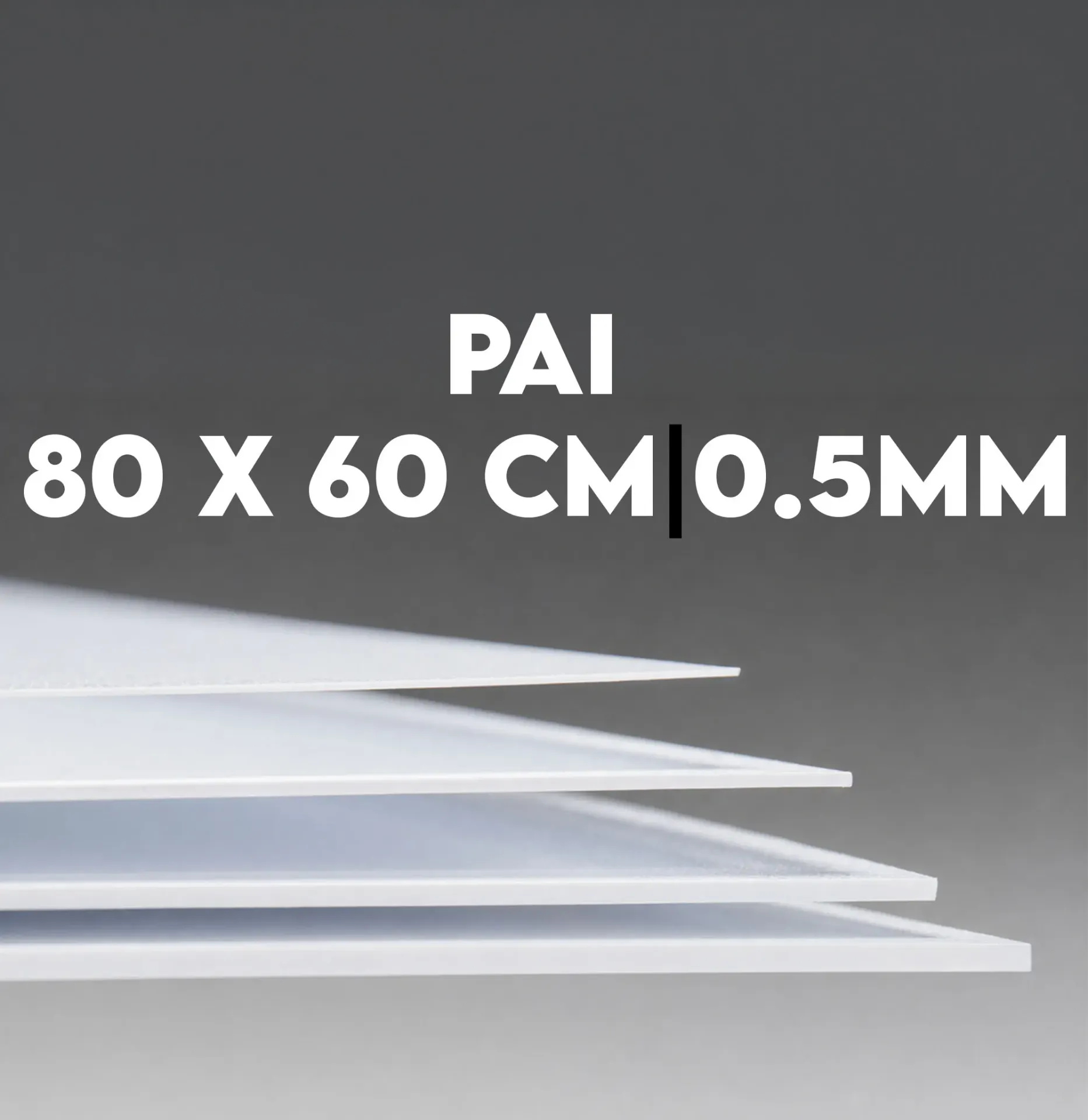 Mica PAI (Poliestireno de Alto Impacto) 80x60cm 0.5mm