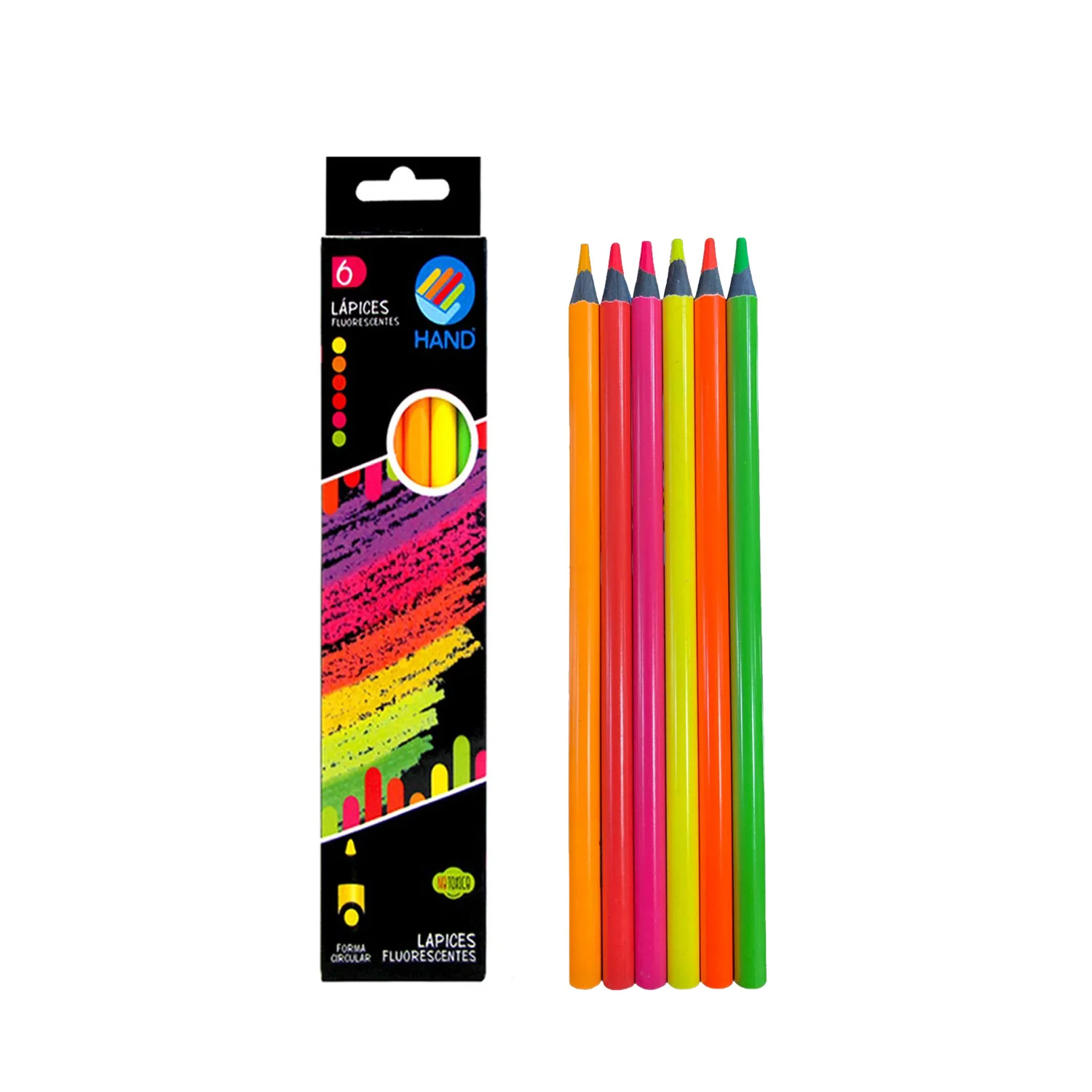 Set de lápices de colores Fluorescentes (6ud)