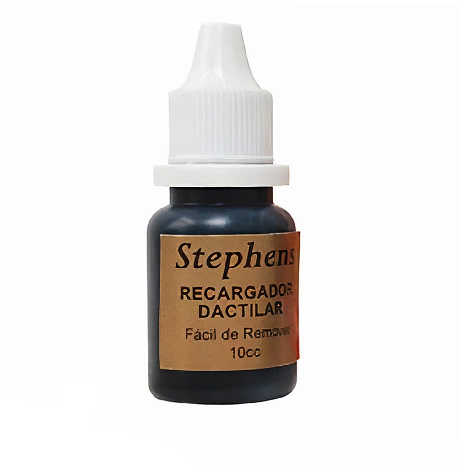 Tinta Para Huellero Stephens 10cc Color Negro