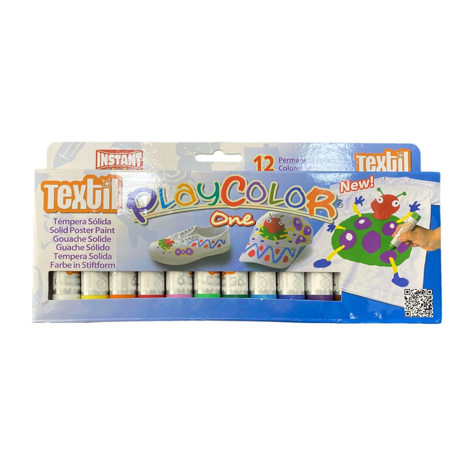 [10461] Témpera Sólida para Textiles Playcolor 12 Colores