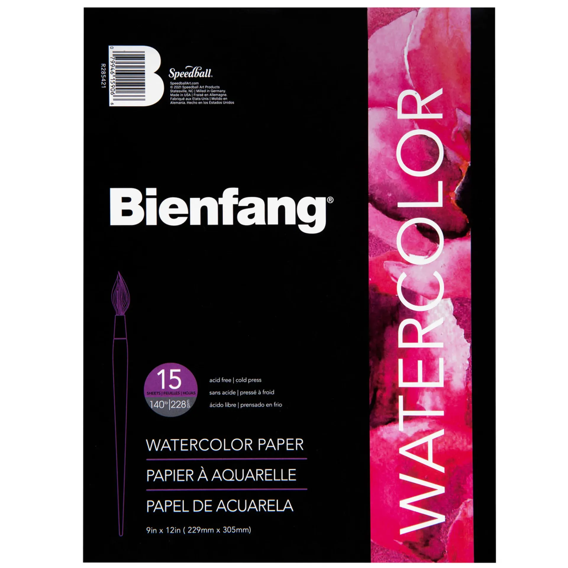Block Bienfang Para Acuarela 22x30cm 228gr Blanco 15hj