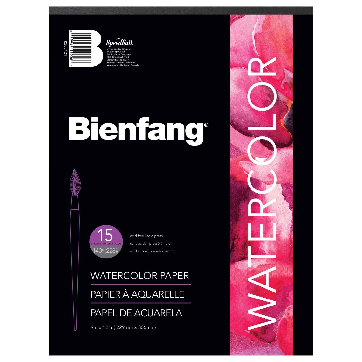 Block Bienfang Para Acuarela 22x30cm 228gr Blanco 15hj