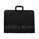 Maletín portafolios A3 con correa y bolsillo interno