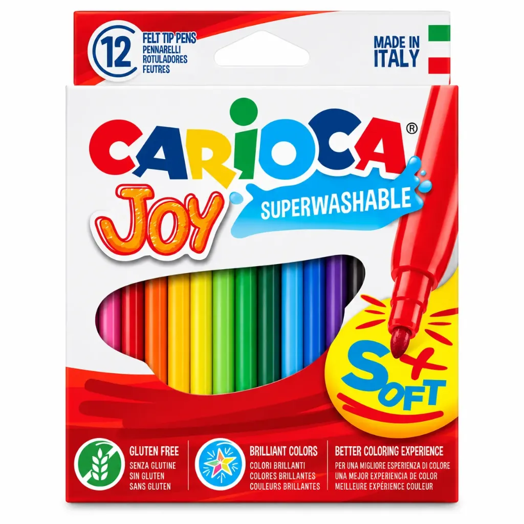 Plumones Joy Carioca Punta Fina 12 Colores