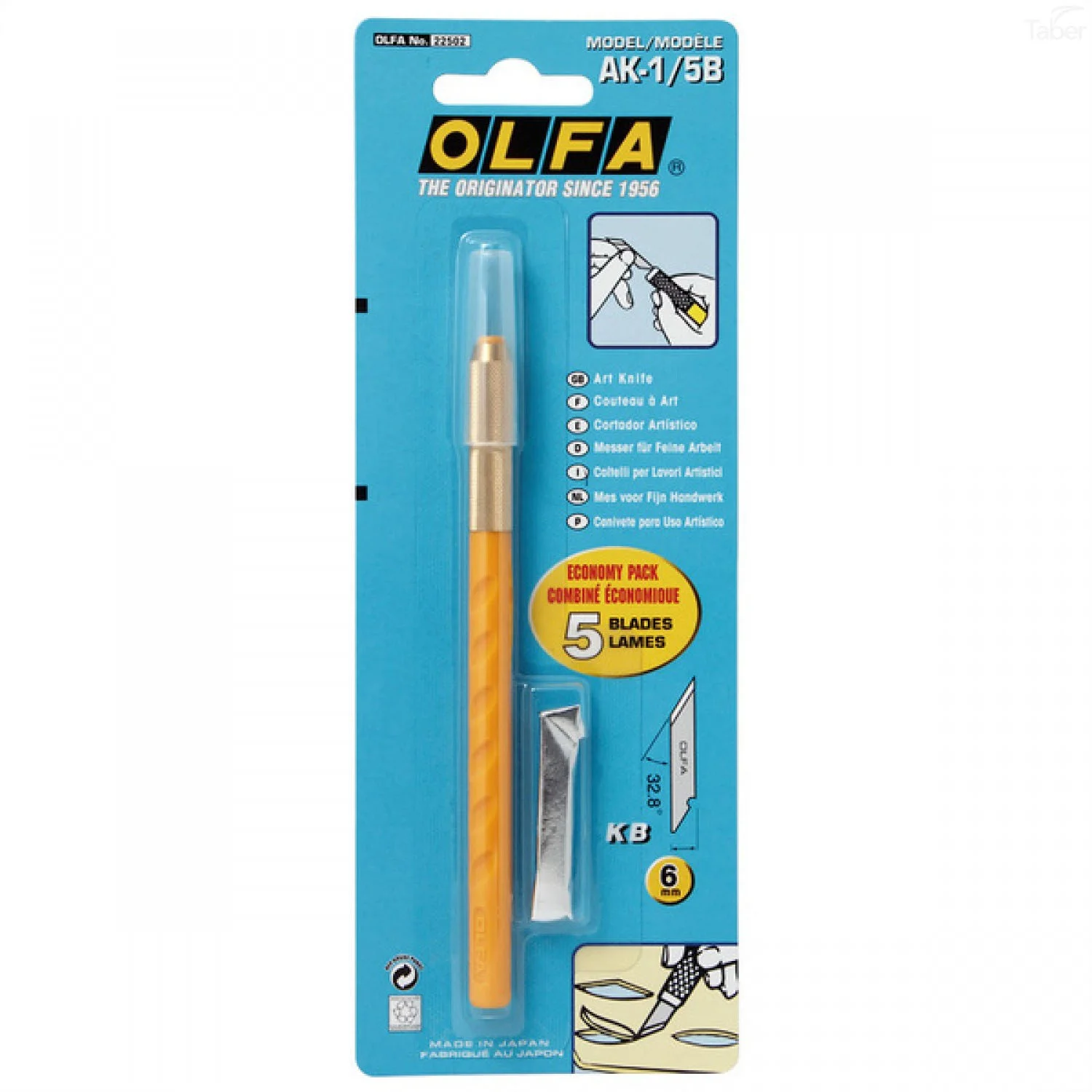 [AK-15B] Cortador tipo Bisturí Olfa + 5 Repuestos