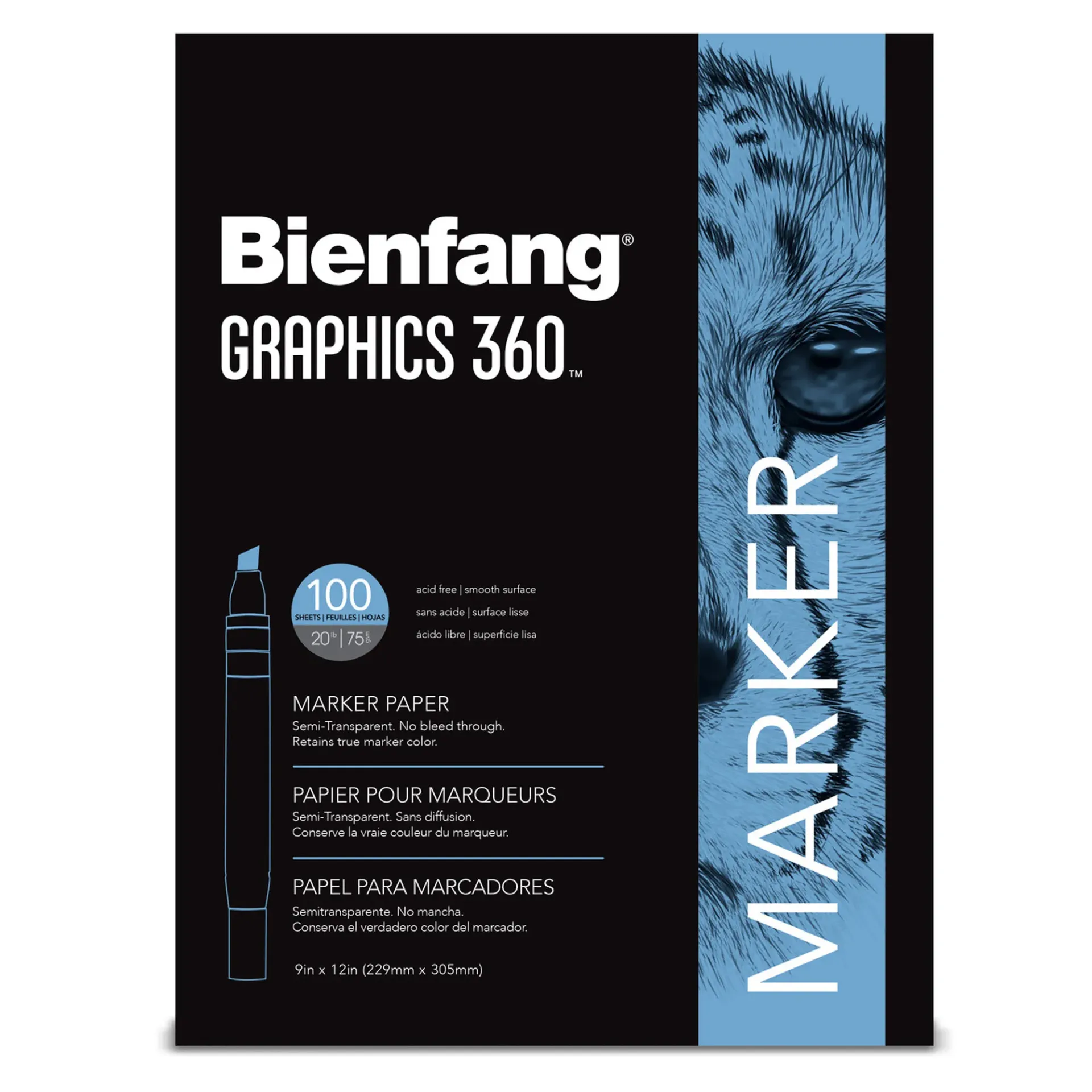 Block Bienfang Para Marcador Graphics 360 22x30cm 51gr. 50hj