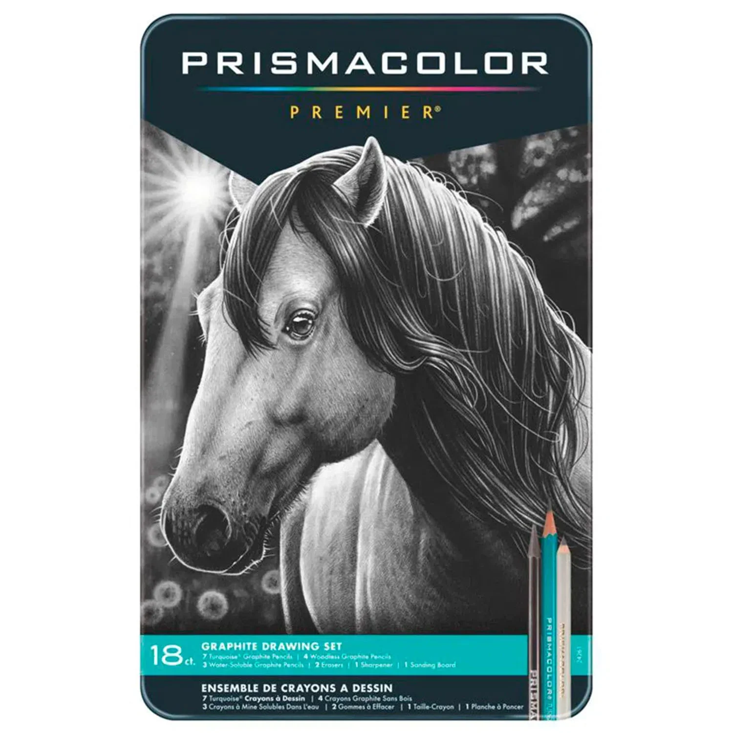Lápices Prismacolor Premier Grafitos Caja Metálica 18ud