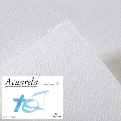 [408035] Papel Canson Guarro Acuarela Grano Medio 240gr 70x50cm