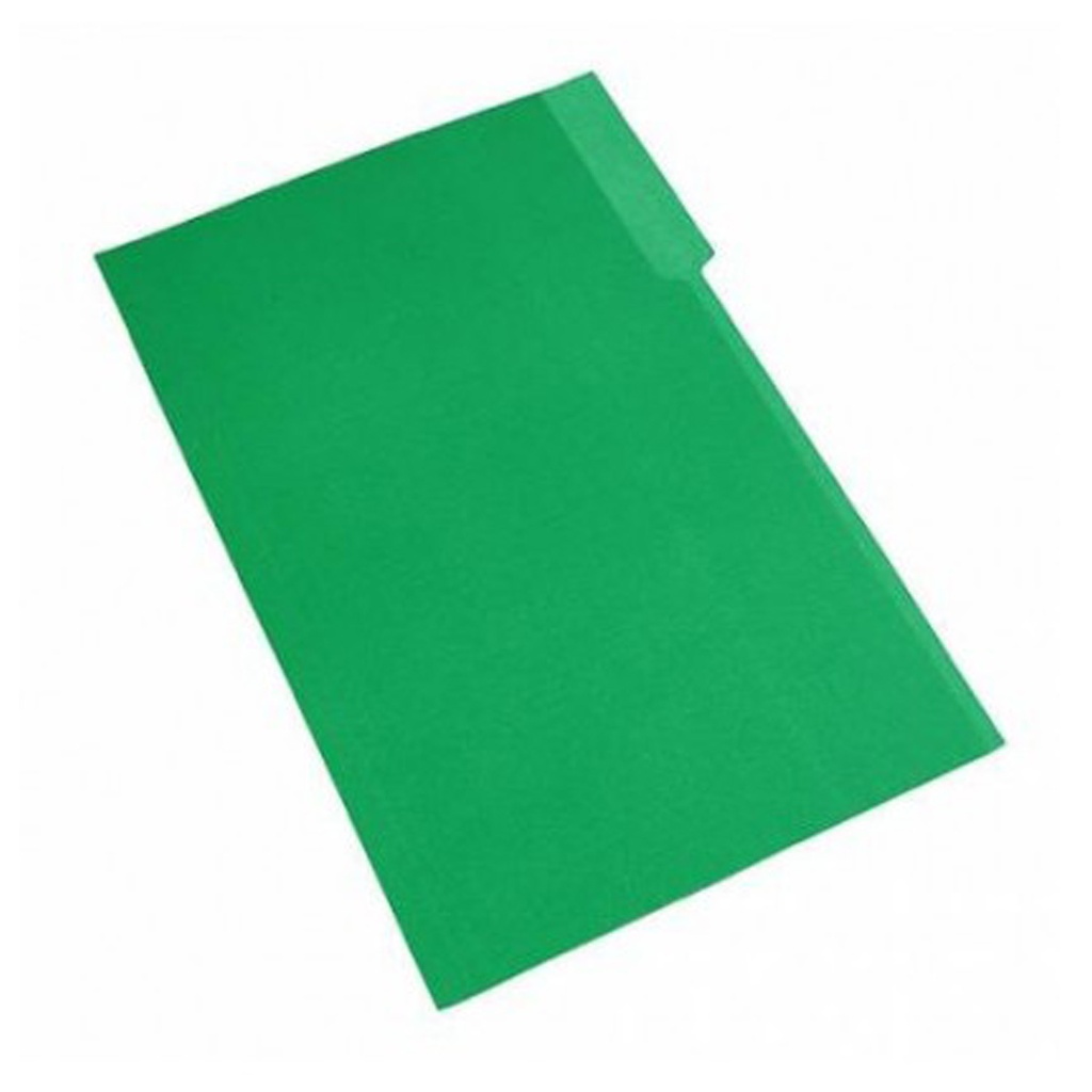 Carpeta Oficio pigmentada c/pestaña color verde oscuro