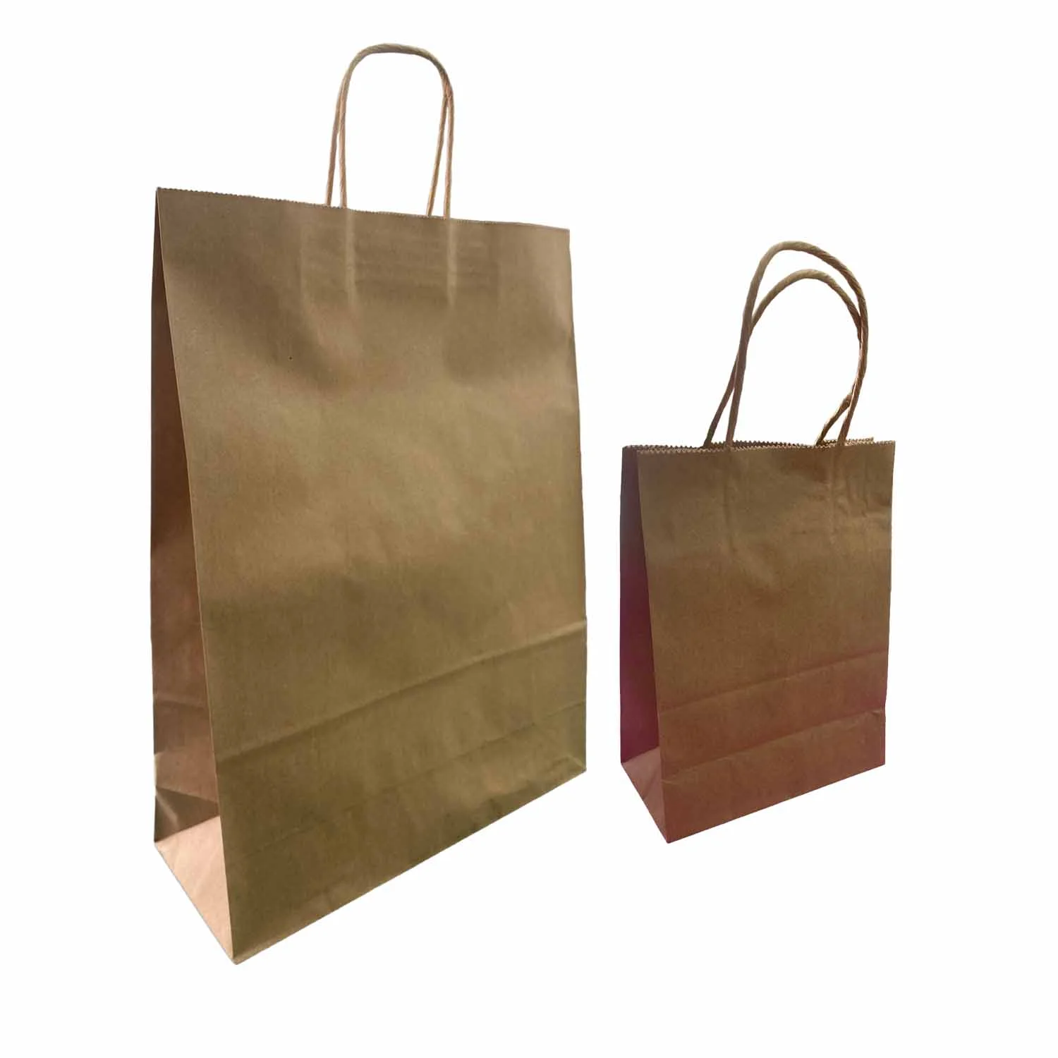 Bolsa de Papel Kraft regalo empaque con Manilla 14x20x8cm  (1ud)