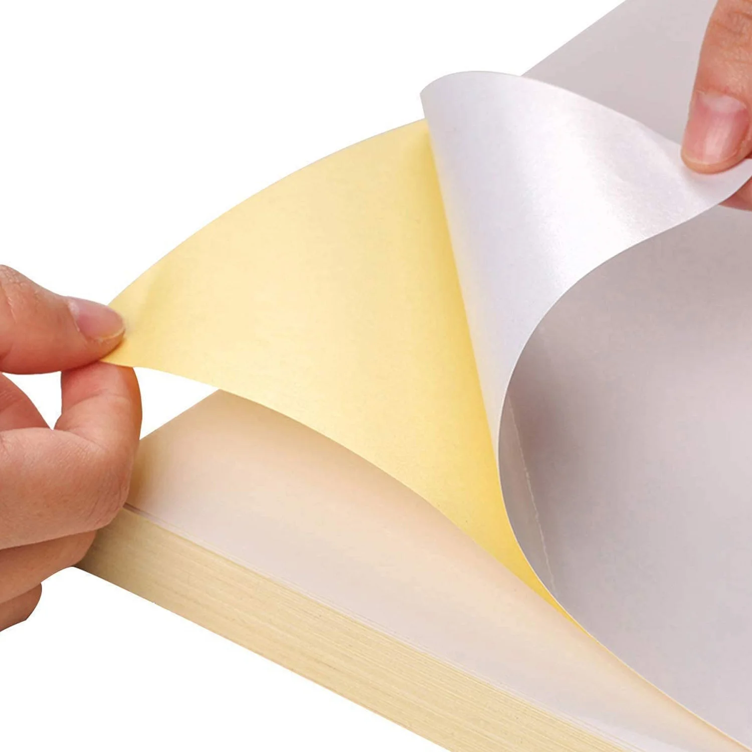 Papel Bond Autoadhesivo 180gr Mate imprimible Oficio (10 hojas)