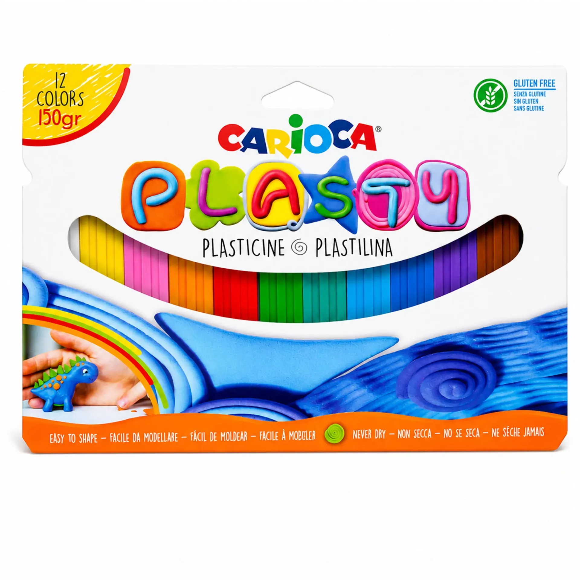 Plasticina Carioca 12 colores 150gr