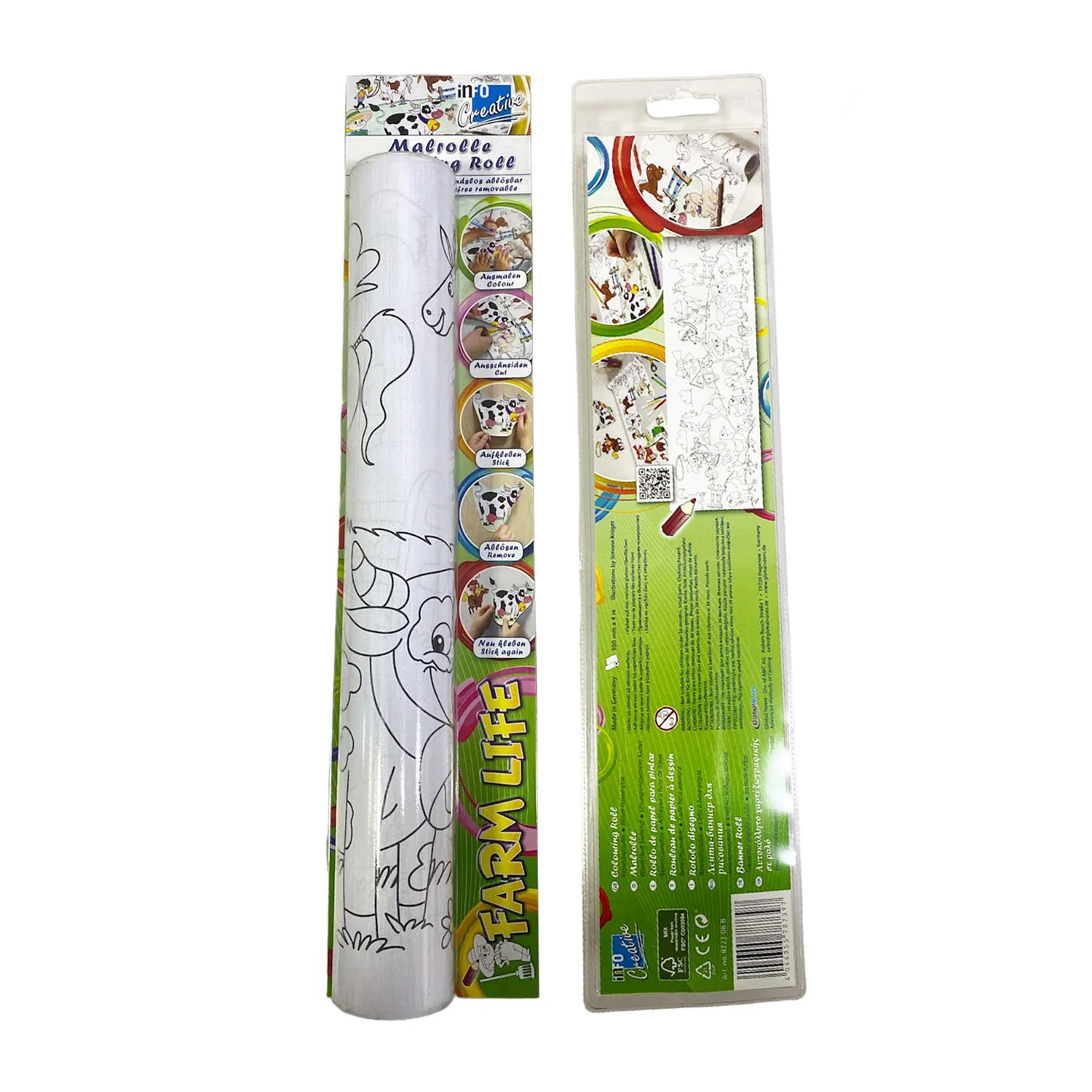 Rollo Adhesivo con diseño para Colorear 30cm x 4mts