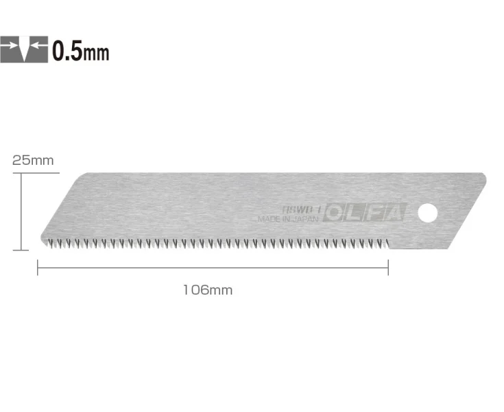 Repuesto para Cuchillo Olfa Extra Fuerte Tipo Sierra 1ud